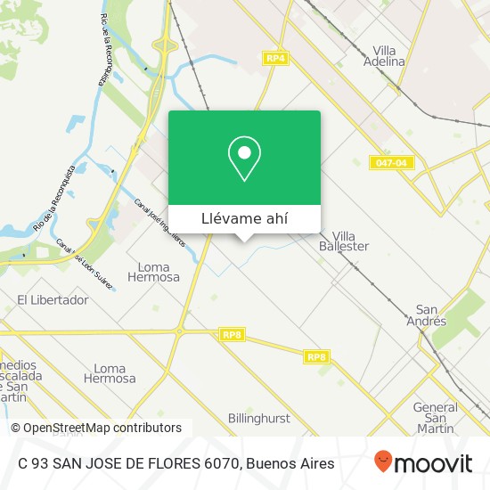 Mapa de C 93 SAN JOSE DE FLORES 6070