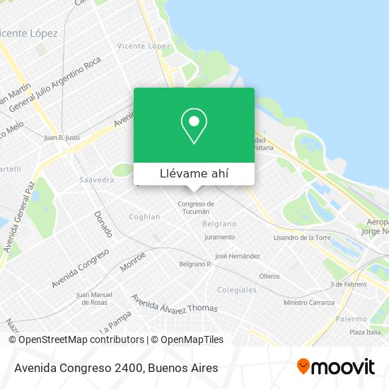 Mapa de Avenida Congreso 2400