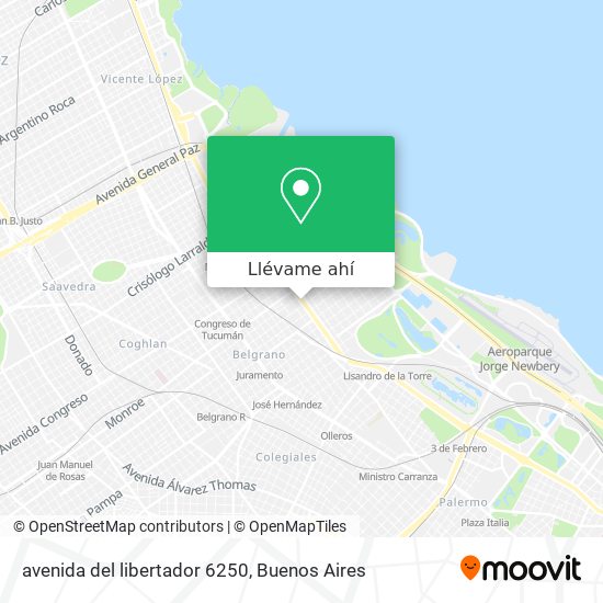 Mapa de avenida del libertador 6250