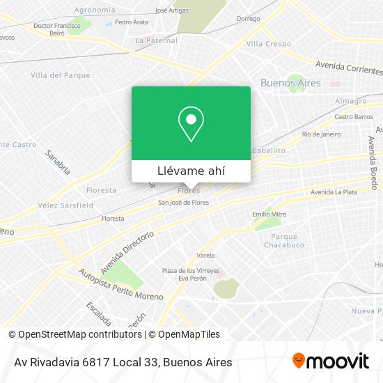 Mapa de Av  Rivadavia 6817 Local 33