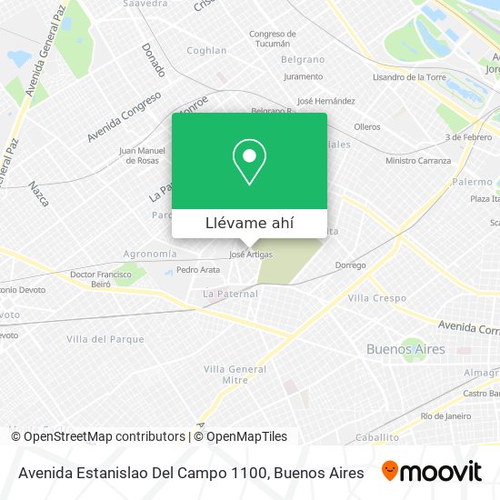 Mapa de Avenida Estanislao Del Campo 1100
