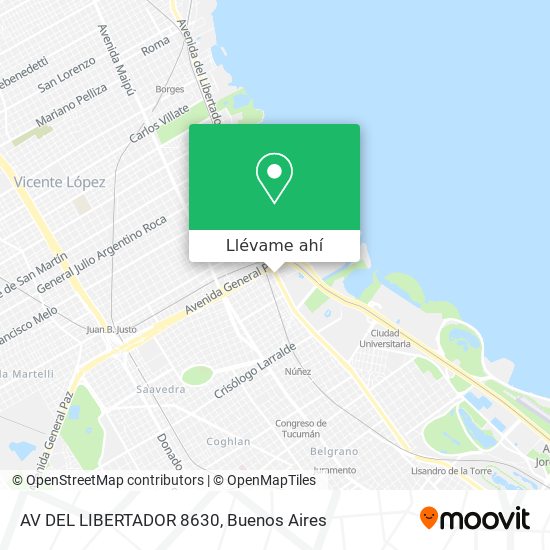 Mapa de AV DEL LIBERTADOR 8630