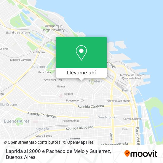 Mapa de Laprida al 2000  e  Pacheco de Melo y Gutierrez