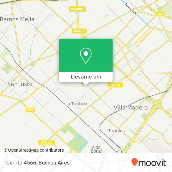 Mapa de Cerrito 4566