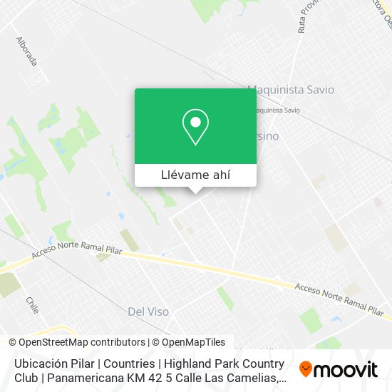 Mapa de Ubicación  Pilar | Countries | Highland Park Country Club | Panamericana KM 42 5 Calle Las Camelias