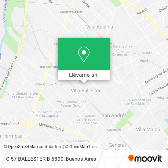 Mapa de C 57 BALLESTER  B 5800