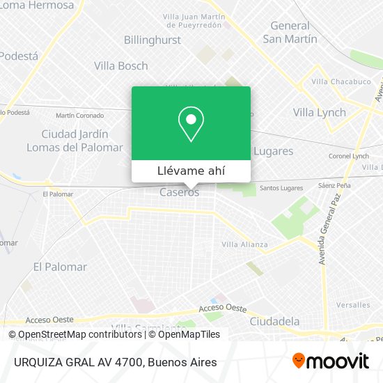 Mapa de URQUIZA  GRAL  AV  4700