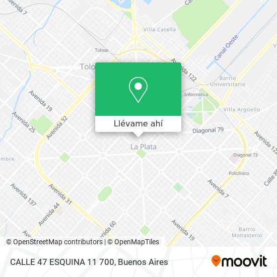 Mapa de CALLE 47 ESQUINA 11 700