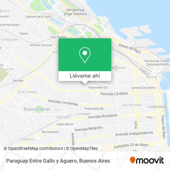 Mapa de Paraguay Entre Gallo y Aguero