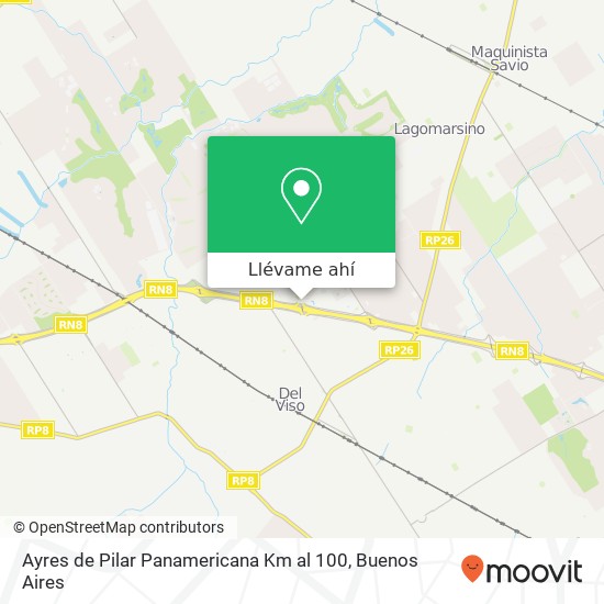 Mapa de Ayres de Pilar  Panamericana Km al 100