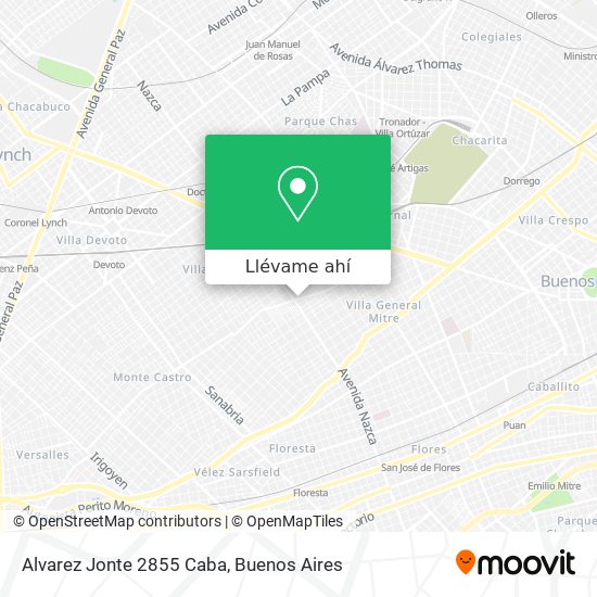 Mapa de Alvarez Jonte 2855 Caba