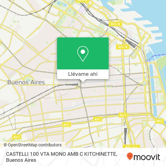 Mapa de CASTELLI 100   VTA MONO AMB C KITCHINETTE