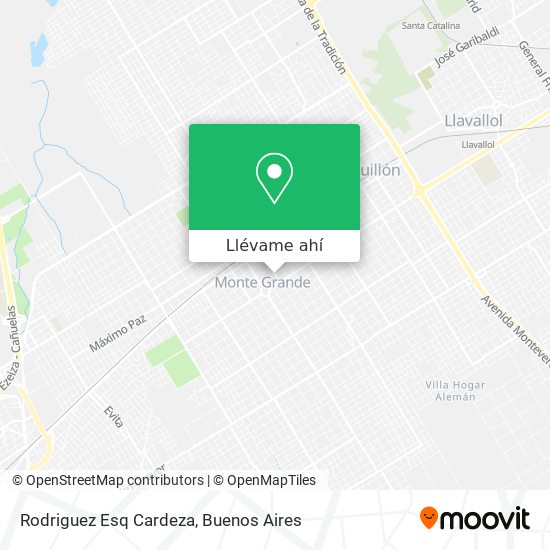 Mapa de Rodriguez Esq  Cardeza