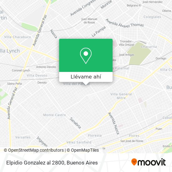 Mapa de Elpidio Gonzalez al 2800