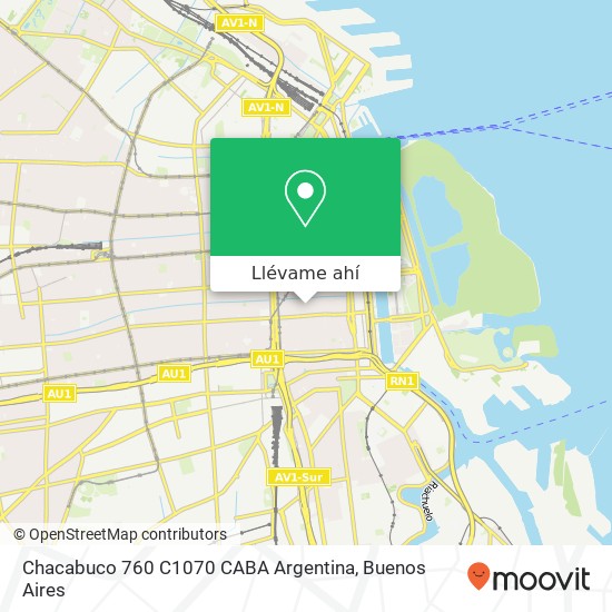 Mapa de Chacabuco 760  C1070 CABA  Argentina