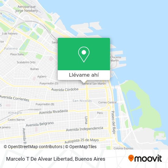 Mapa de Marcelo T  De Alvear Libertad