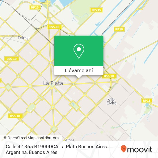 Mapa de Calle 4 1365  B1900DCA La Plata  Buenos Aires  Argentina