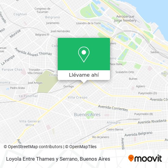 Mapa de Loyola Entre Thames y Serrano