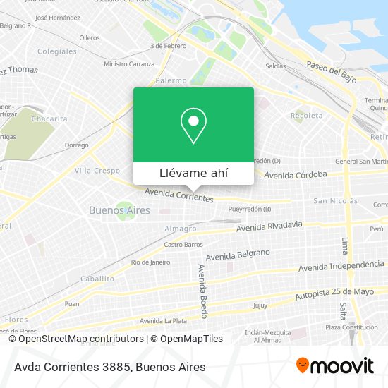 Mapa de Avda  Corrientes 3885