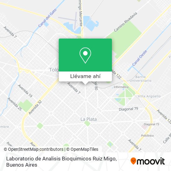 Mapa de Laboratorio de Analisis Bioquimicos Ruiz Migo