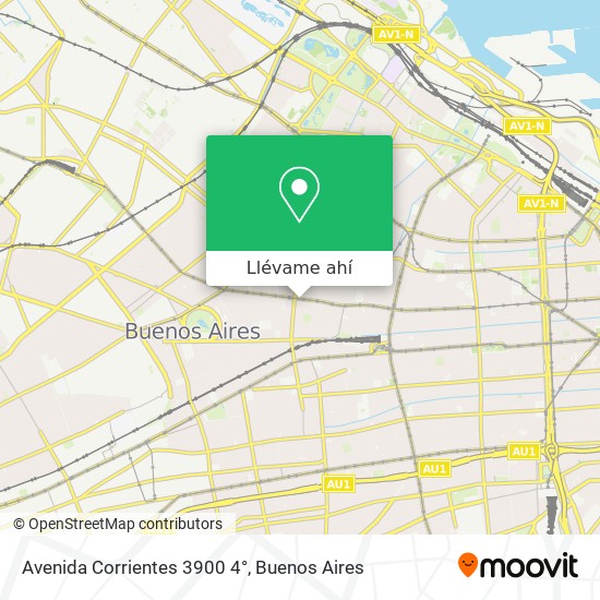 Mapa de Avenida Corrientes  3900 4°