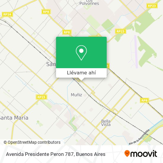 Mapa de Avenida Presidente Peron 787