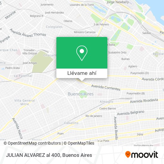 Mapa de JULIAN ALVAREZ al 400