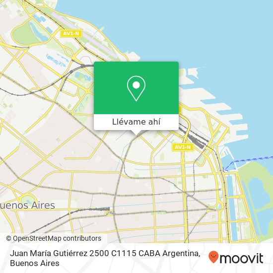 Mapa de Juan María Gutiérrez 2500  C1115 CABA  Argentina