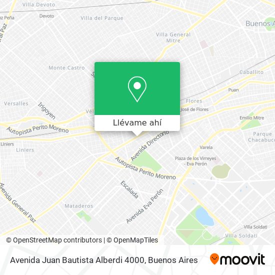 Mapa de Avenida Juan Bautista Alberdi 4000