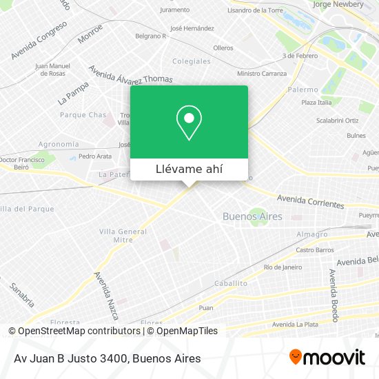 Mapa de Av Juan B Justo 3400