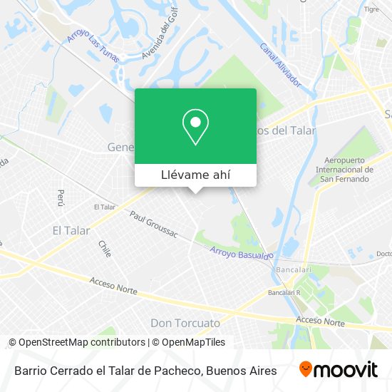 Mapa de Barrio Cerrado el Talar de Pacheco