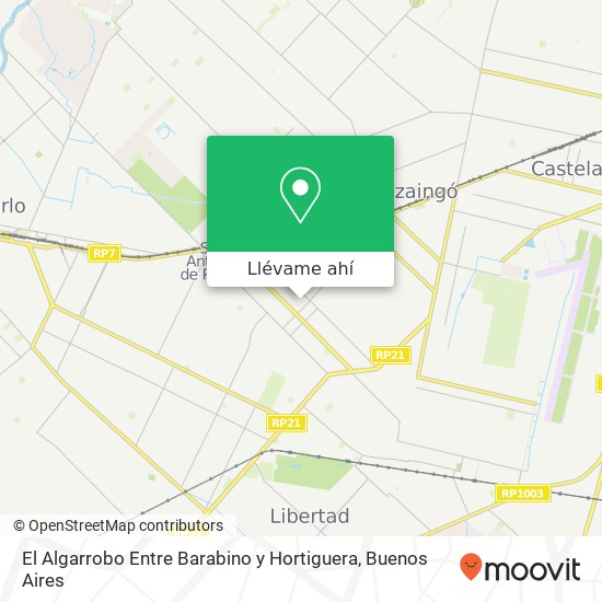 Mapa de El Algarrobo Entre Barabino y Hortiguera