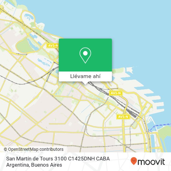 Mapa de San Martín de Tours 3100  C1425DNH CABA  Argentina