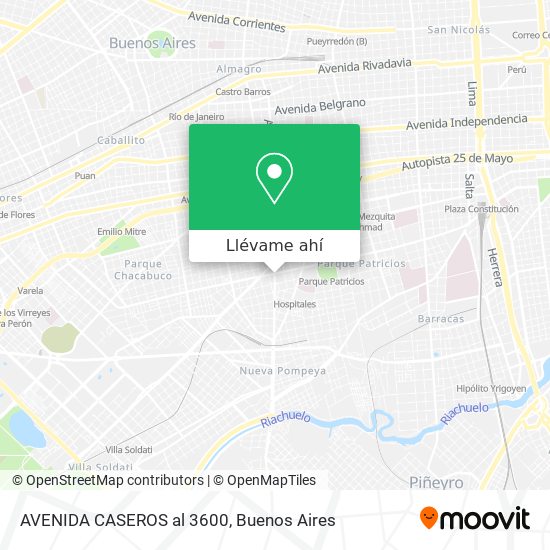 Mapa de AVENIDA CASEROS al 3600