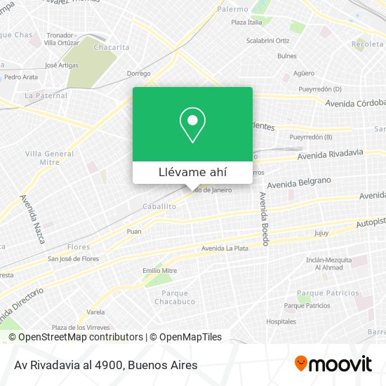 Mapa de Av  Rivadavia al 4900