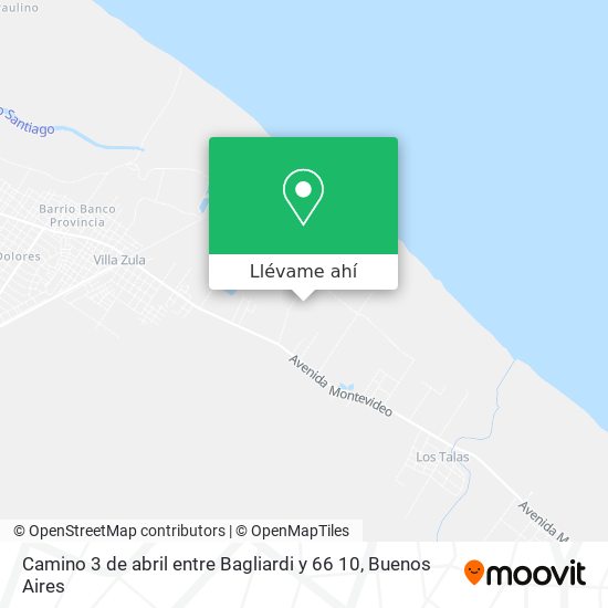 Mapa de Camino 3 de abril entre Bagliardi y 66 10