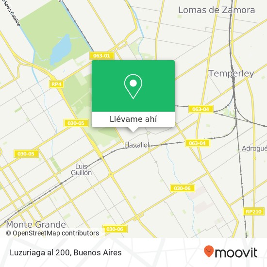 Mapa de Luzuriaga al 200