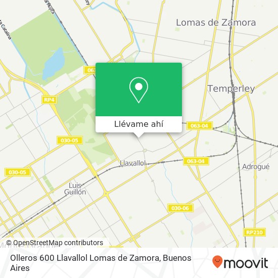 Mapa de Olleros 600  Llavallol  Lomas de Zamora