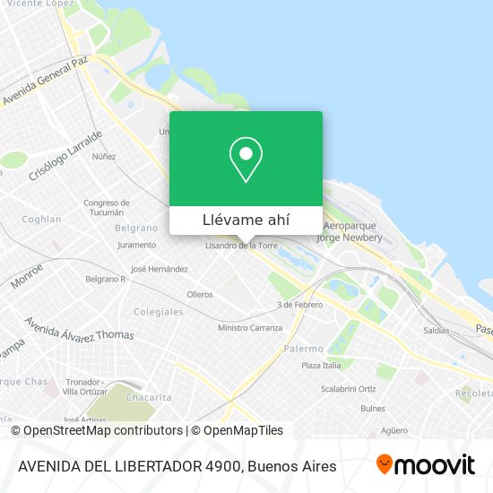 Mapa de AVENIDA DEL LIBERTADOR 4900