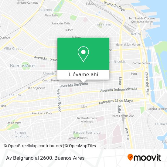 Mapa de Av Belgrano al 2600
