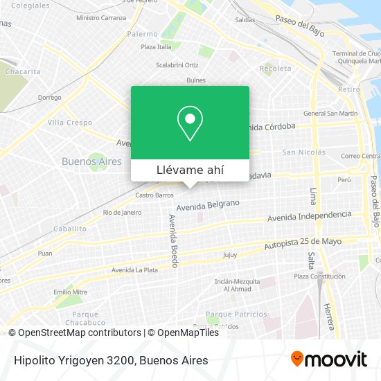 Mapa de Hipolito Yrigoyen 3200