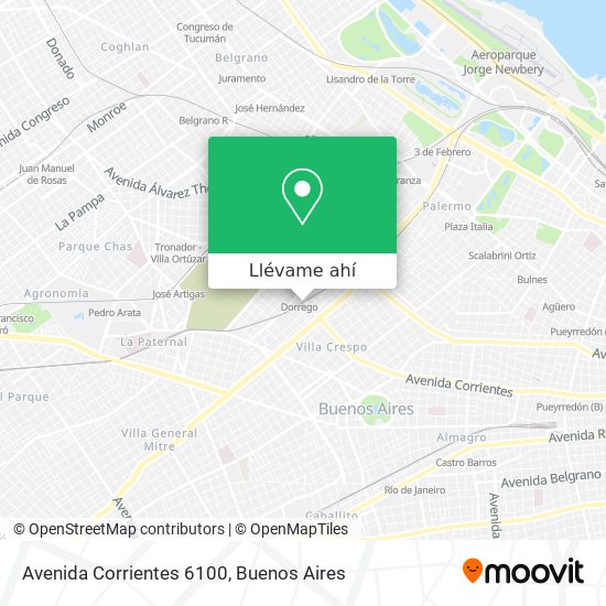 Mapa de Avenida Corrientes 6100