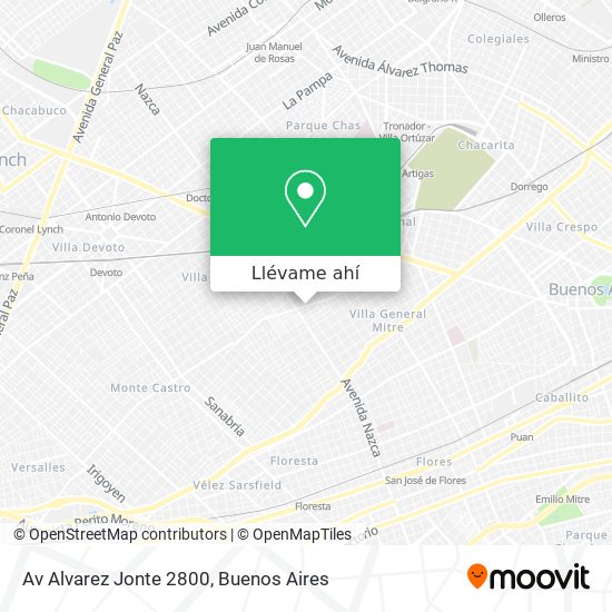 Mapa de Av  Alvarez Jonte 2800