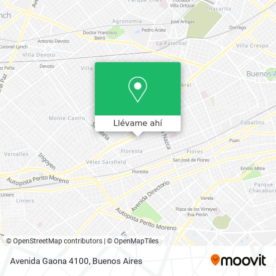Mapa de Avenida Gaona 4100