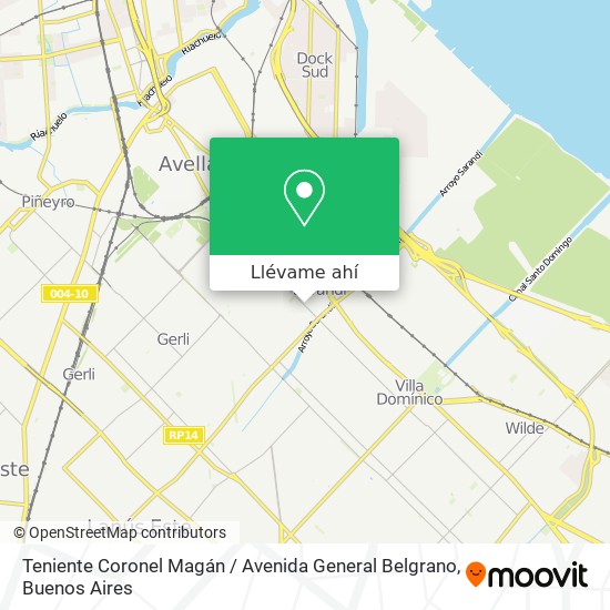 Mapa de Teniente Coronel Magán / Avenida General Belgrano