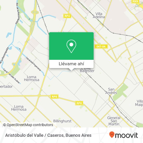 Mapa de Aristóbulo del Valle / Caseros