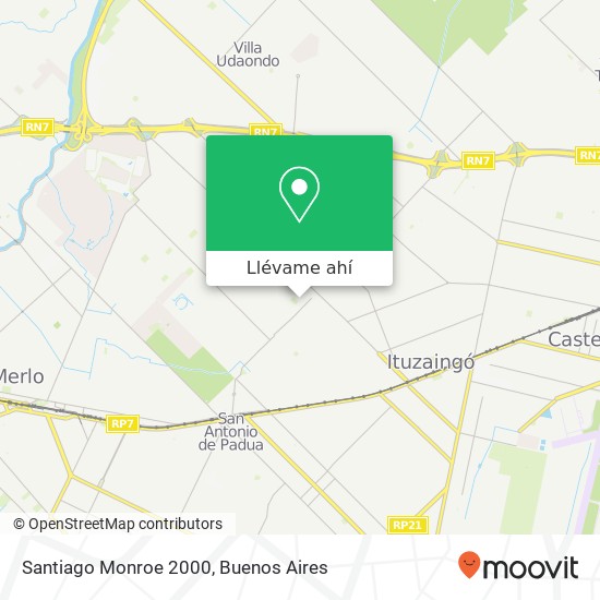 Mapa de Santiago Monroe 2000