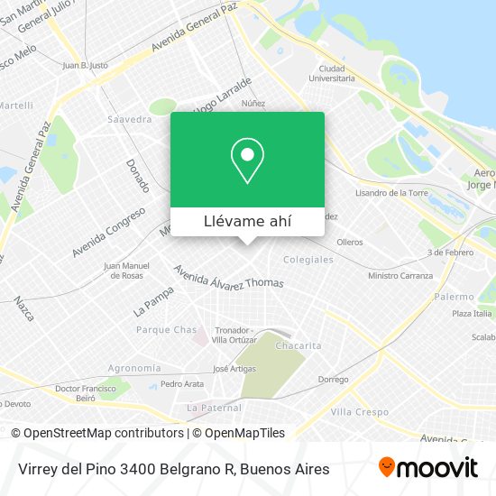 Mapa de Virrey del Pino 3400 Belgrano R