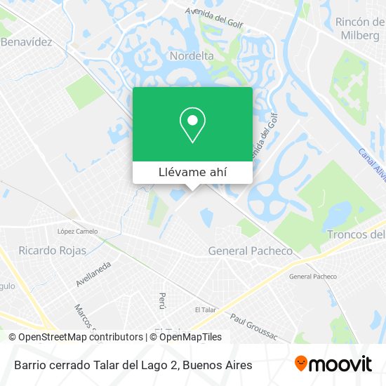 Mapa de Barrio cerrado Talar del Lago 2