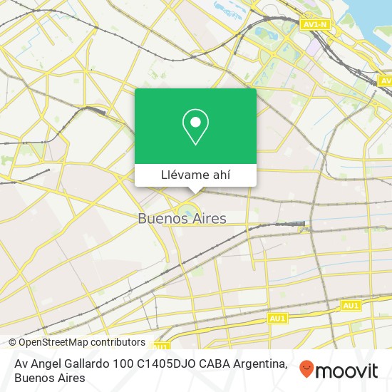 Mapa de Av  Angel Gallardo 100  C1405DJO CABA  Argentina